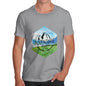 Adventure Begins Mountains Landscape Men's T-Shirt