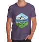 Adventure Begins Mountains Landscape Men's T-Shirt