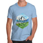 Adventure Begins Mountains Landscape Men's T-Shirt