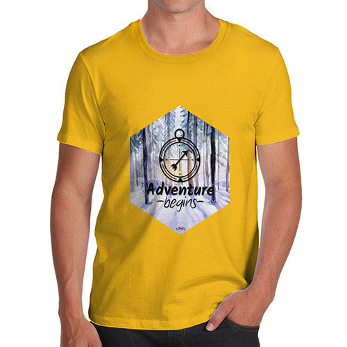 Adventure Begins Compass Men's T-Shirt