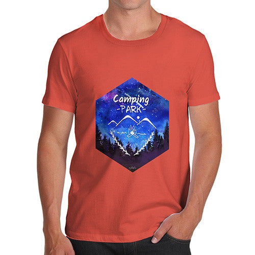 Camping Hexagon Watercolour Men's T-Shirt