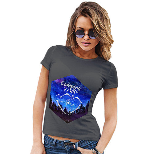 Camping Hexagon Watercolour Women's T-Shirt 