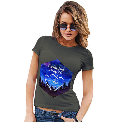 Camping Hexagon Watercolour Women's T-Shirt 