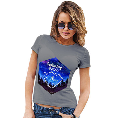 Camping Hexagon Watercolour Women's T-Shirt 