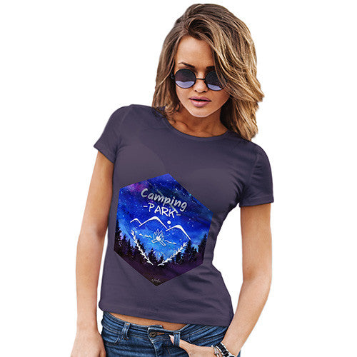 Camping Hexagon Watercolour Women's T-Shirt 