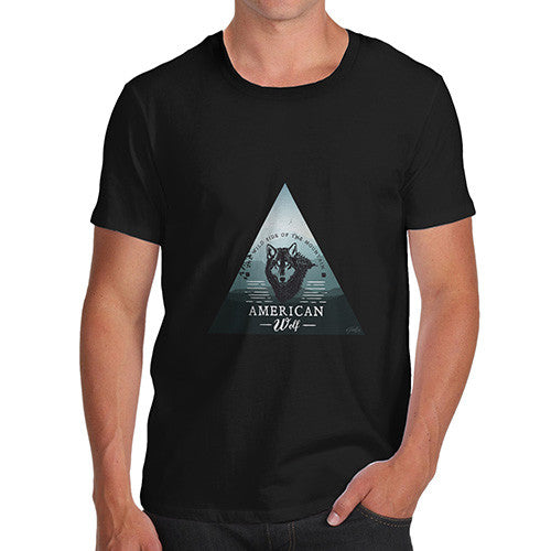 American Wolf Dark Landscape Men's T-Shirt