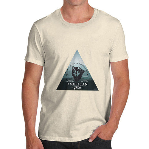 American Wolf Dark Landscape Men's T-Shirt