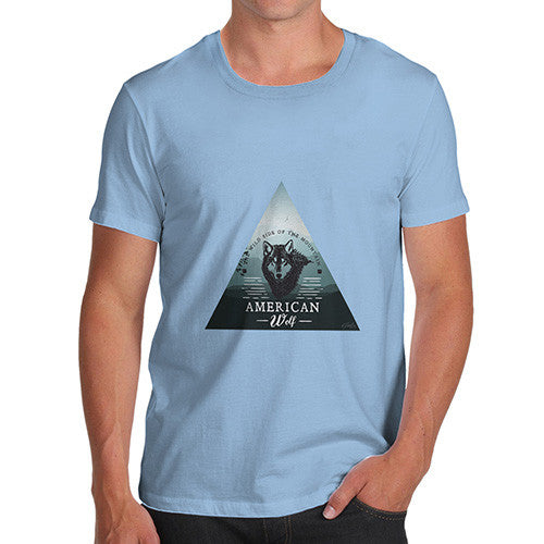 American Wolf Dark Landscape Men's T-Shirt