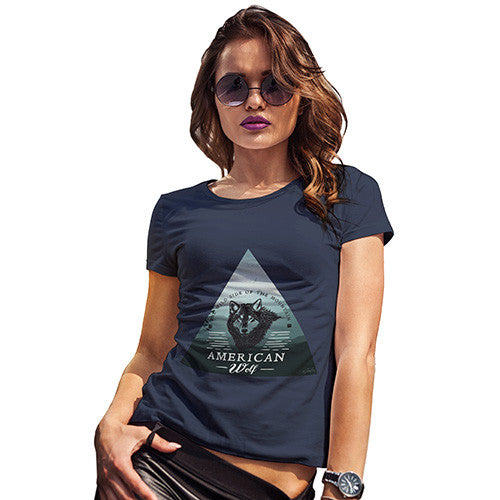 American Wolf Dark Landscape Women's T-Shirt 