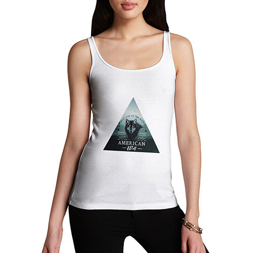 American Wolf Dark Landscape Women's Tank Top