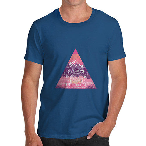 Les Alpes Pink Refuge Triangle Men's T-Shirt