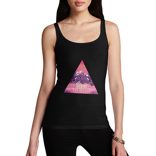 Les Alpes Pink Refuge Triangle Women's Tank Top