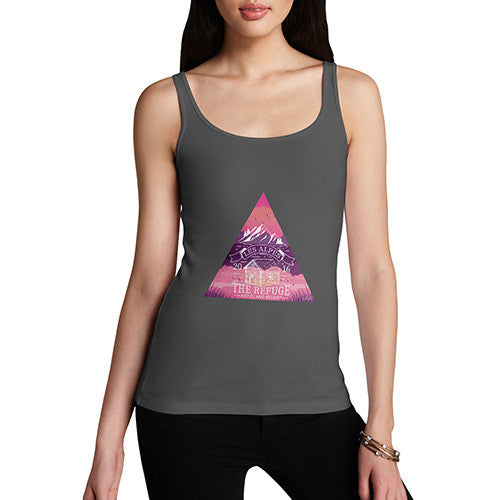 Les Alpes Pink Refuge Triangle Women's Tank Top