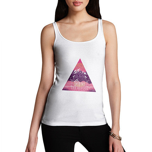 Les Alpes Pink Refuge Triangle Women's Tank Top