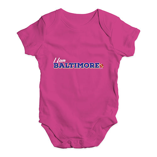 I Love Baltimore American Football Baby Unisex Baby Grow Bodysuit