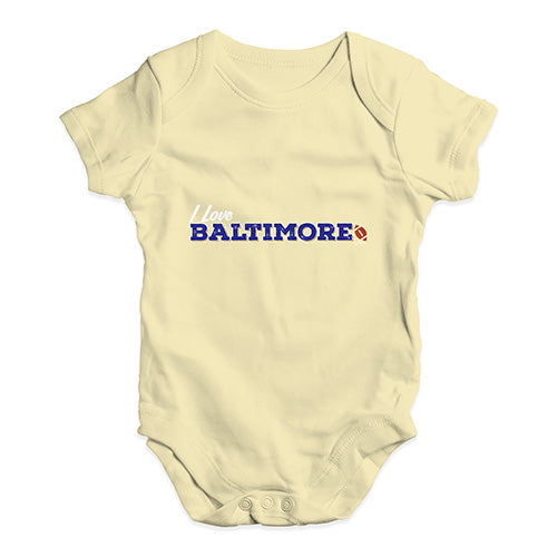 I Love Baltimore American Football Baby Unisex Baby Grow Bodysuit