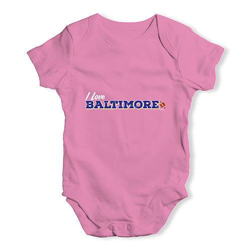 I Love Baltimore American Football Baby Unisex Baby Grow Bodysuit