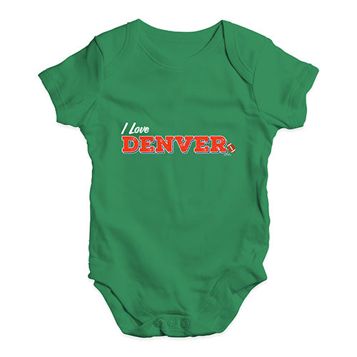 I Love Denver American Football Baby Unisex Baby Grow Bodysuit