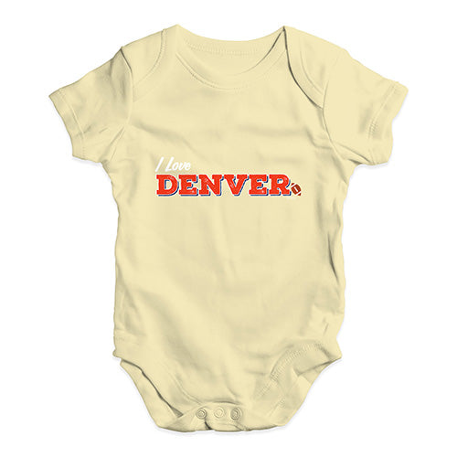 I Love Denver American Football Baby Unisex Baby Grow Bodysuit