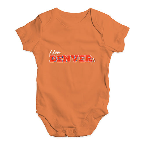 I Love Denver American Football Baby Unisex Baby Grow Bodysuit