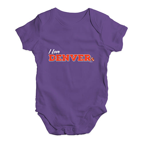 I Love Denver American Football Baby Unisex Baby Grow Bodysuit