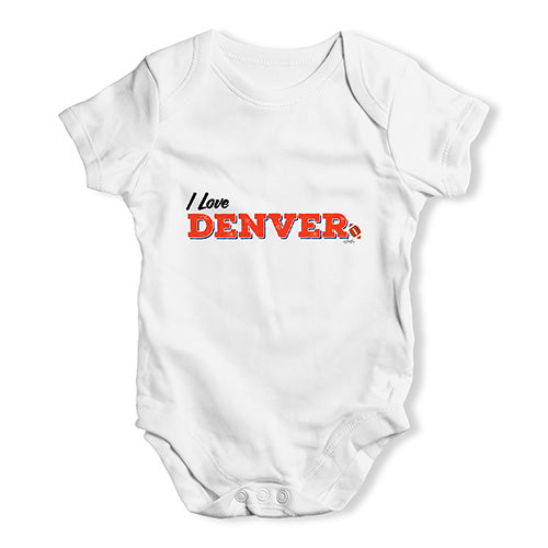 I Love Denver American Football Baby Unisex Baby Grow Bodysuit