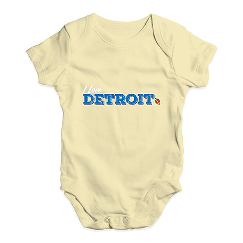 I Love Detroit American Football Baby Unisex Baby Grow Bodysuit