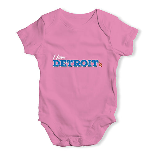 I Love Detroit American Football Baby Unisex Baby Grow Bodysuit