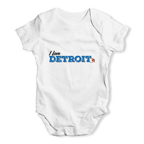 I Love Detroit American Football Baby Unisex Baby Grow Bodysuit