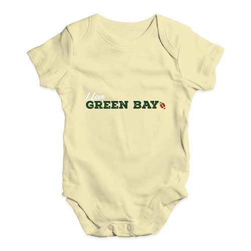 I Love Green Bay American Football Baby Unisex Baby Grow Bodysuit