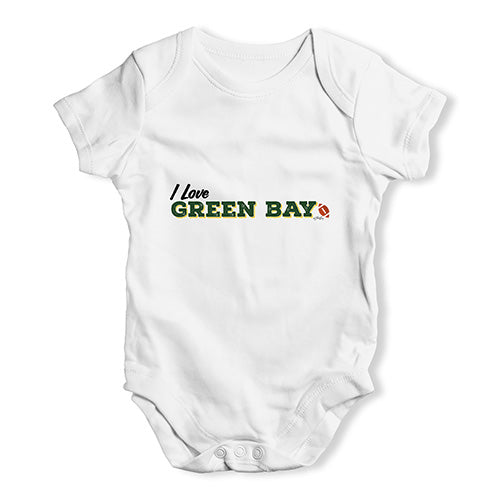 I Love Green Bay American Football Baby Unisex Baby Grow Bodysuit