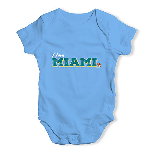 I Love Miami American Football Baby Unisex Baby Grow Bodysuit