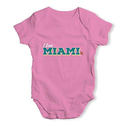 I Love Miami American Football Baby Unisex Baby Grow Bodysuit