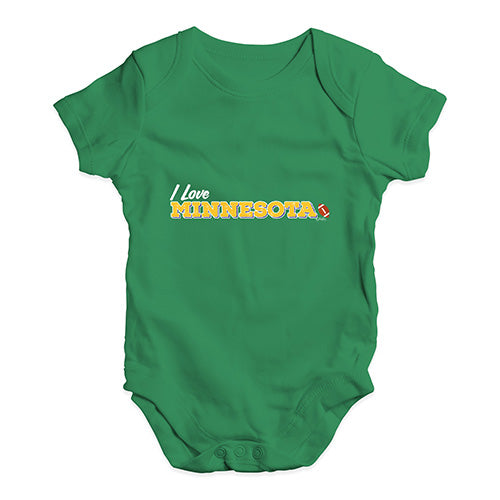 I Love Minnesota American Football Baby Unisex Baby Grow Bodysuit