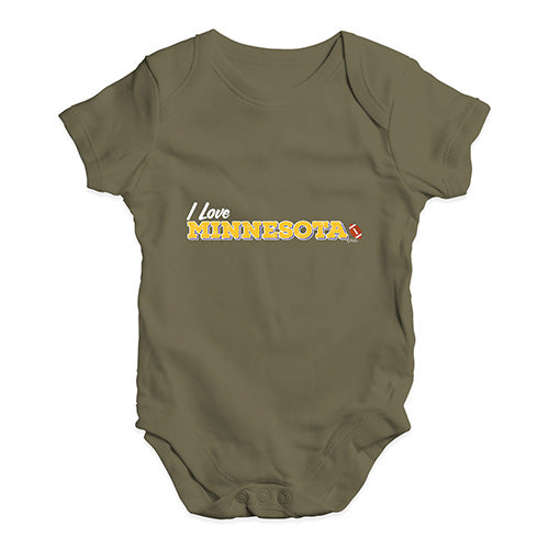 I Love Minnesota American Football Baby Unisex Baby Grow Bodysuit