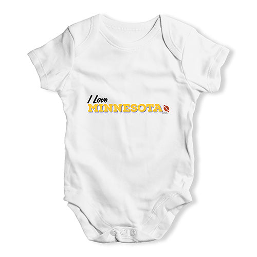 I Love Minnesota American Football Baby Unisex Baby Grow Bodysuit