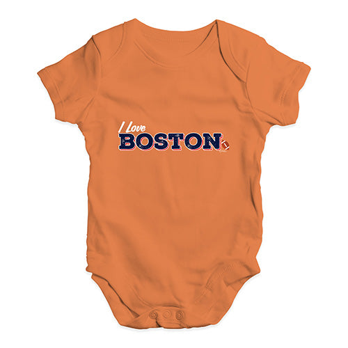 I Love Boston American Football Baby Unisex Baby Grow Bodysuit