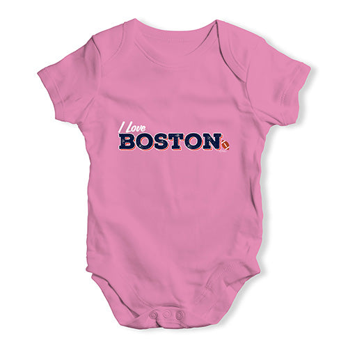 I Love Boston American Football Baby Unisex Baby Grow Bodysuit