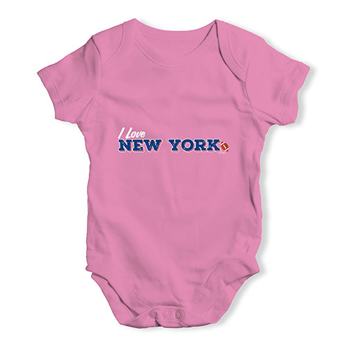 I Love New York American Football Baby Unisex Baby Grow Bodysuit