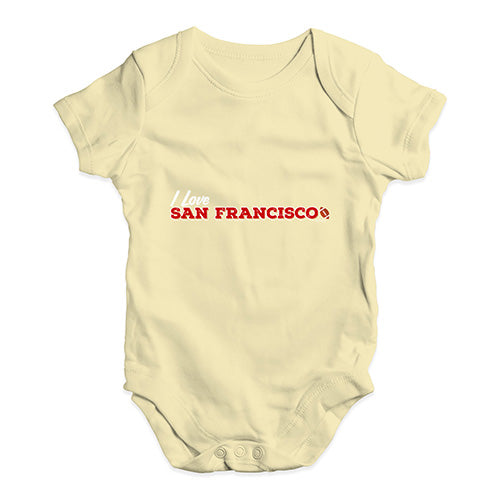 I Love San Francisco American Football Baby Unisex Baby Grow Bodysuit