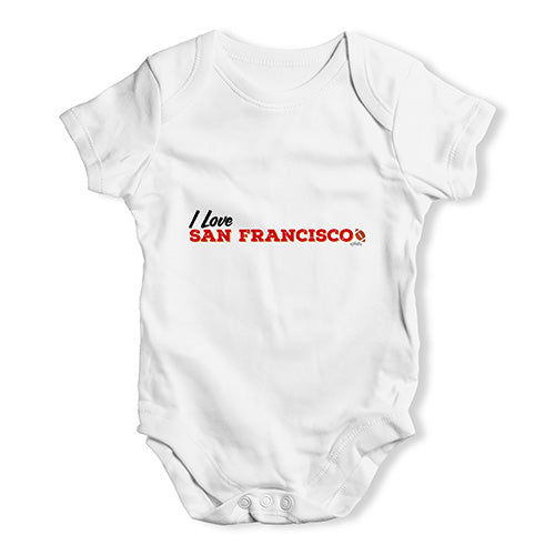 I Love San Francisco American Football Baby Unisex Baby Grow Bodysuit