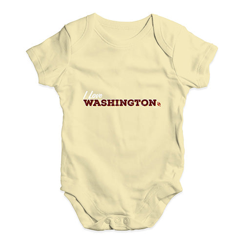 I Love Washington American Football Baby Unisex Baby Grow Bodysuit