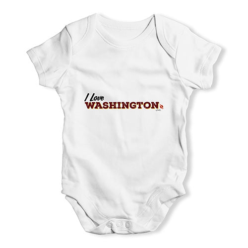 I Love Washington American Football Baby Unisex Baby Grow Bodysuit