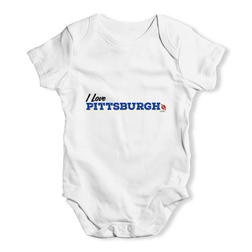 I Love Pittsburgh American Football Baby Unisex Baby Grow Bodysuit