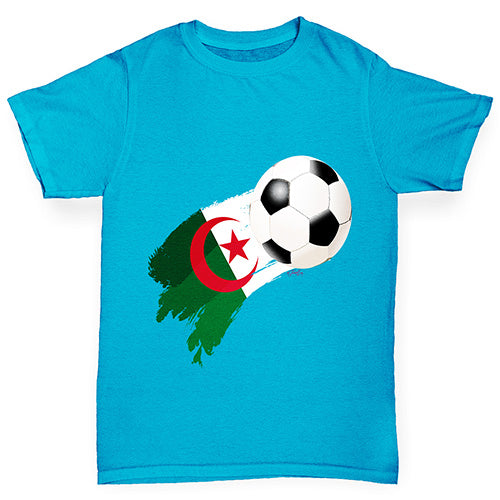 Algeria Football Flag Paint Splat Boy's T-Shirt