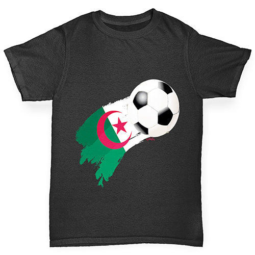 Algeria Football Flag Paint Splat Boy's T-Shirt