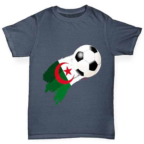 Algeria Football Flag Paint Splat Boy's T-Shirt