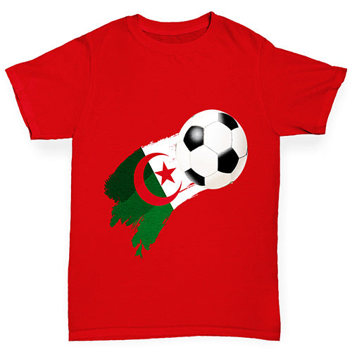 Algeria Football Flag Paint Splat Boy's T-Shirt