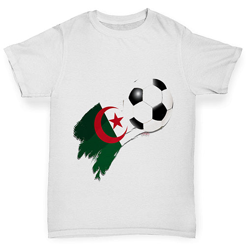 Algeria Football Flag Paint Splat Boy's T-Shirt