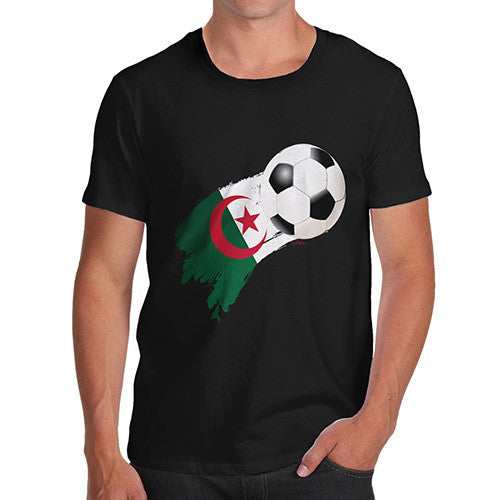 Algeria Football Flag Paint Splat Men's T-Shirt